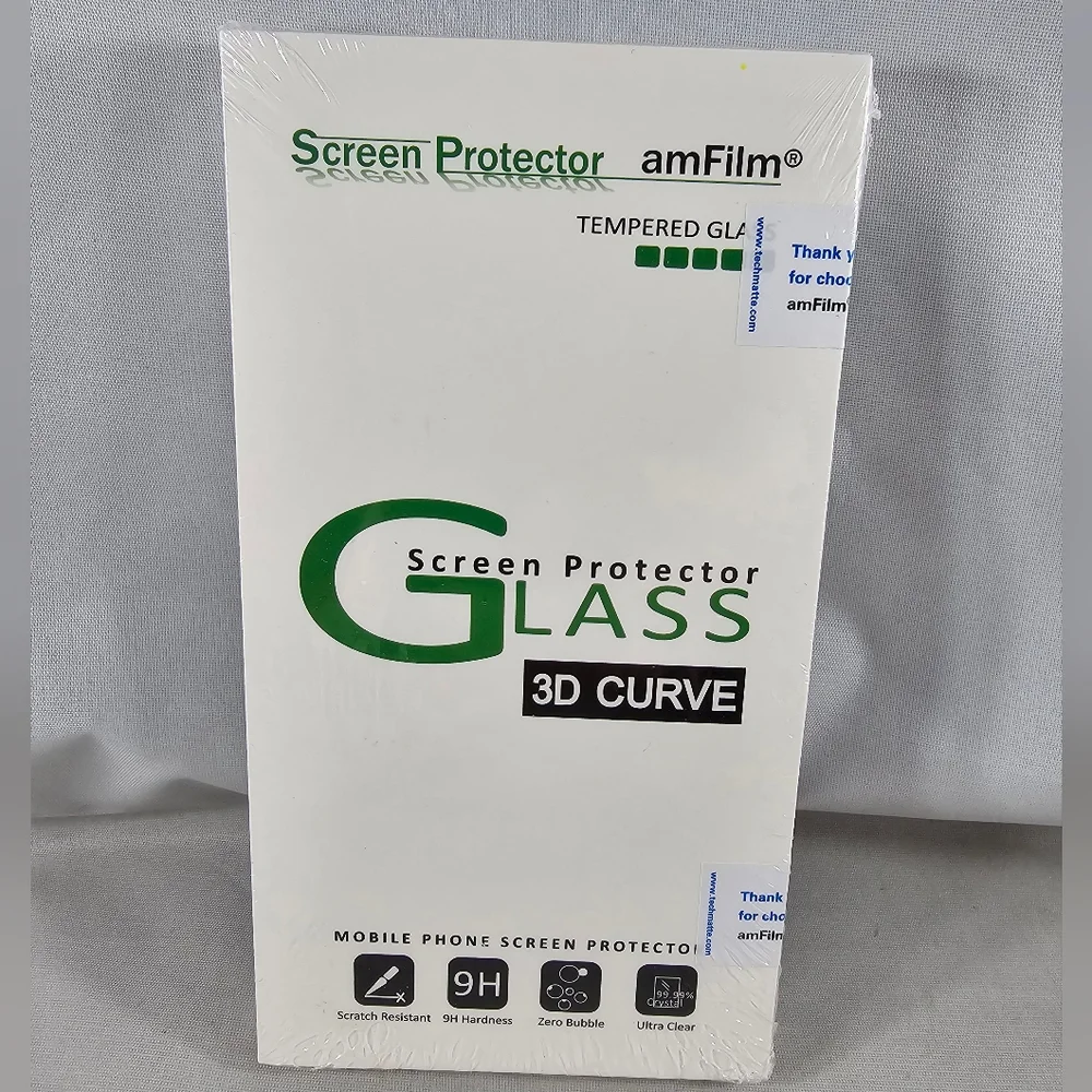 AM Film Samsung Note 8 Glass Phone Screen Protector Kit 3D Curve TechMatte